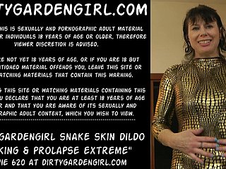 Dirtygardengirl yılan derisi yapay penis lanet ve prolapsus aşırı