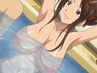 Seaside Chick Flaunting Hot Body, have a crush on bikini hentai girls. hot assembly cute ass, pulchritudinous