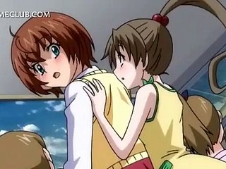 Anime teen sex underling gets hairy pussy drilled rough