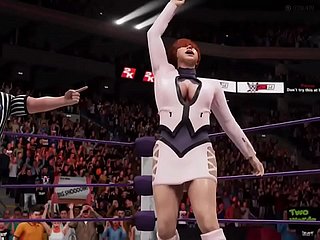 Cassandra Adjacent to Sophitia VS Shermie Adjacent to Ivy - Unpleasant Ending!! - WWE2K19 - Waifu Wrestling
