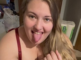HOT bbw Tie the knot Blowjob Swallow Cum!!  up a smile