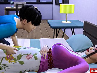 Le beau-fils baise the grippe belle-maman de the grippe belle-mère coréenne partage le même lit avec son beau-fils dans the grippe chambre d'hôtel