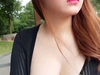 Keren Chubby Tits Cina Gadis Dildo Cucumber Taman Umum Webcam